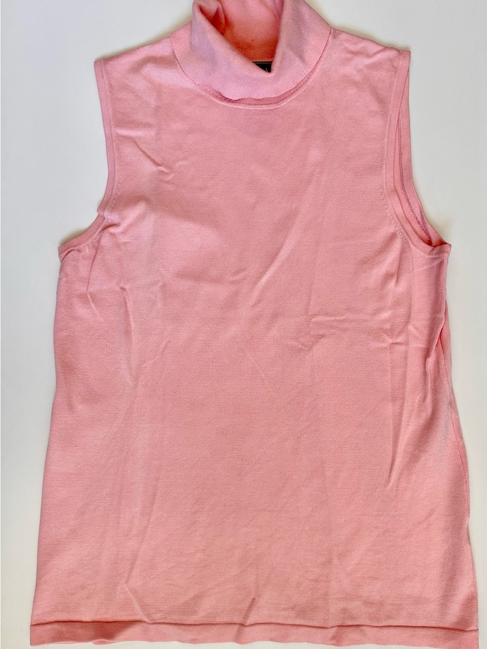 LAURA - Mock Neck Sleeveless Tank in Light Pink
